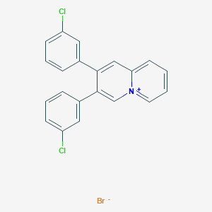 2,3-Bis(3-chlorophenyl)quinolizin-5-ium bromide