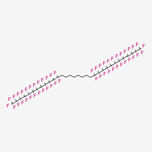 molecular formula C32H16F50 B15426172 1,1,1,2,2,3,3,4,4,5,5,6,6,7,7,8,8,9,9,10,10,11,11,12,12,21,21,22,22,23,23,24,24,25,25,26,26,27,27,28,28,29,29,30,30,31,31,32,32,32-Pentacontafluorodotriacontane CAS No. 100550-09-2