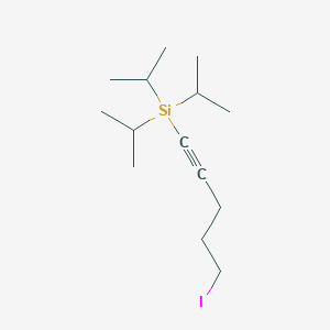 molecular formula C14H27ISi B15426195 Silane, (5-iodo-1-pentynyl)tris(1-methylethyl)- CAS No. 106130-92-1