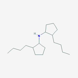 molecular formula C18H35N B15426204 2-Butyl-N-(2-butylcyclopentyl)cyclopentan-1-amine CAS No. 105317-84-8