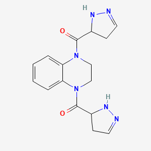 (2,3-Dihydroquinoxaline-1,4-diyl)bis[(4,5-dihydro-1H-pyrazol-5-yl)methanone]