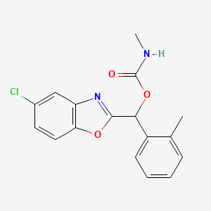 (5-Chloro-1,3-benzoxazol-2-yl)-(2-methylphenyl)methyl N-methylcarbamate