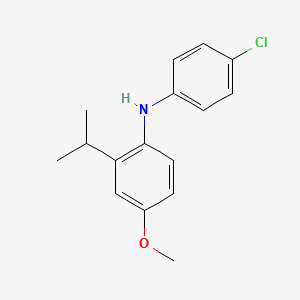 molecular formula C16H18ClNO B15426342 N-(4-Chlorophenyl)-4-methoxy-2-(propan-2-yl)aniline CAS No. 96705-14-5