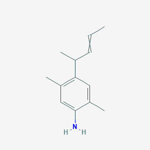 molecular formula C13H19N B15426395 2,5-Dimethyl-4-(pent-3-en-2-yl)aniline CAS No. 91827-31-5