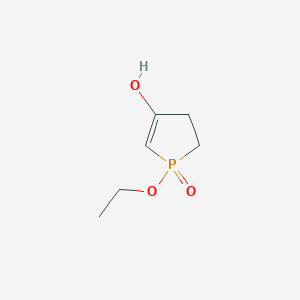 molecular formula C6H11O3P B15426437 1-Ethoxy-4-hydroxy-2,3-dihydro-1H-1lambda~5~-phosphol-1-one CAS No. 91920-01-3