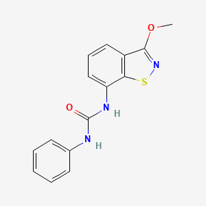 molecular formula C15H13N3O2S B15426513 1-(3-Methoxy-1,2-benzothiazol-7-yl)-3-phenylurea CAS No. 104121-66-6