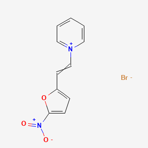 molecular formula C11H9BrN2O3 B15426569 1-[2-(5-Nitrofuran-2-yl)ethenyl]pyridin-1-ium bromide CAS No. 104885-19-0