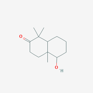 molecular formula C13H22O2 B15426576 2(1H)-Naphthalenone, octahydro-5-hydroxy-1,1,4a-trimethyl- CAS No. 103385-17-7