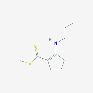 molecular formula C10H17NS2 B15426587 Methyl 2-(propylamino)cyclopent-1-ene-1-carbodithioate CAS No. 91140-51-1