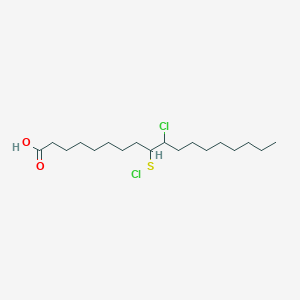 molecular formula C18H34Cl2O2S B15426647 10-Chloro-9-(chlorosulfanyl)octadecanoic acid CAS No. 92116-14-8