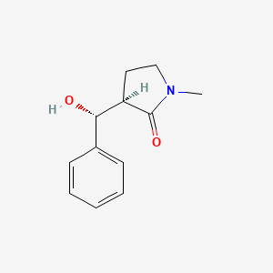 molecular formula C12H15NO2 B15426697 (3R)-3-[Hydroxy(phenyl)methyl]-1-methylpyrrolidin-2-one CAS No. 91040-17-4