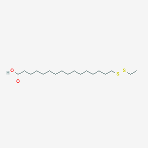 molecular formula C18H36O2S2 B15426705 16-(Ethyldisulfanyl)hexadecanoic acid CAS No. 93404-47-8