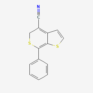 molecular formula C14H9NS2 B15426759 7-Phenyl-5H-thieno[2,3-c]thiopyran-4-carbonitrile CAS No. 91197-31-8