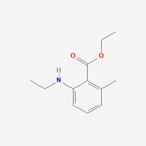 molecular formula C12H17NO2 B15426773 Ethyl 2-(ethylamino)-6-methylbenzoate CAS No. 90259-53-3