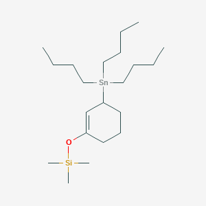 molecular formula C21H44OSiSn B15426796 Silane, trimethyl[[3-(tributylstannyl)-1-cyclohexen-1-yl]oxy]- CAS No. 97877-92-4