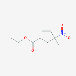 molecular formula C9H15NO4 B15426817 Ethyl 4-methyl-4-nitrohex-5-enoate CAS No. 90685-75-9