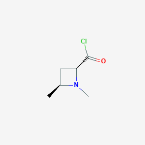 molecular formula C6H10ClNO B15426880 (2R,4S)-1,4-dimethylazetidine-2-carbonyl chloride CAS No. 92735-68-7