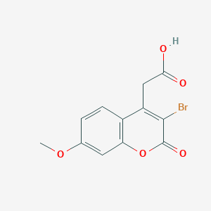 (3-Bromo-7-methoxy-2-oxo-2H-1-benzopyran-4-yl)acetic acid