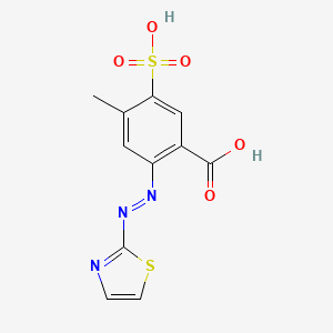 4-Methyl-5-sulfo-2-[(E)-(1,3-thiazol-2-yl)diazenyl]benzoic acid