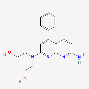 2-[(7-Amino-4-phenyl-1,8-naphthyridin-2-yl)-(2-hydroxyethyl)amino]ethanol