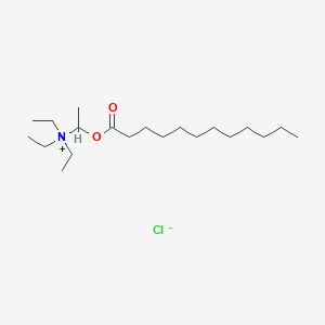 1-(Dodecanoyloxy)-N,N,N-triethylethan-1-aminium chloride