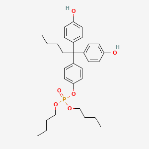 4-[1,1-Bis(4-hydroxyphenyl)pentyl]phenyl dibutyl phosphate