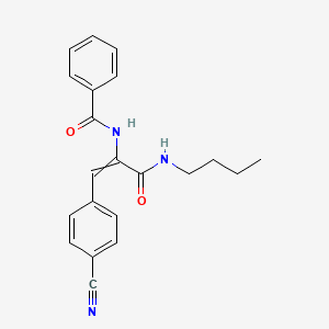 N-[3-(Butylamino)-1-(4-cyanophenyl)-3-oxoprop-1-en-2-yl]benzamide