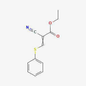 2-Propenoic acid, 2-cyano-3-(phenylthio)-, ethyl ester