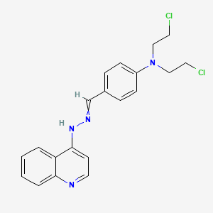 N-[[4-[bis(2-chloroethyl)amino]phenyl]methylideneamino]quinolin-4-amine