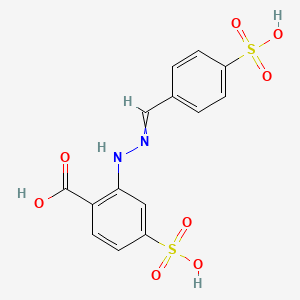 4-Sulfo-2-{2-[(4-sulfophenyl)methylidene]hydrazinyl}benzoic acid