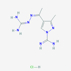 4-[(Z)-N-(diaminomethylideneamino)-C-methylcarbonimidoyl]-3-methylpyrazole-1-carboximidamide;hydrochloride