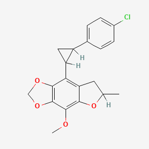 Furo(2,3-f)-1,3-benzodioxole, 8-(2-(4-chlorophenyl)cyclopropyl)-6,7-dihydro-4-methoxy-6-methyl-