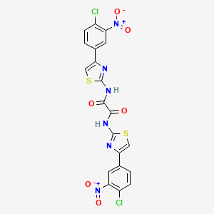 B15429641 N~1~,N~2~-Bis[4-(4-chloro-3-nitrophenyl)-1,3-thiazol-2-yl]ethanediamide CAS No. 92388-05-1