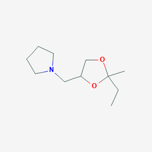 1-[(2-Ethyl-2-methyl-1,3-dioxolan-4-yl)methyl]pyrrolidine