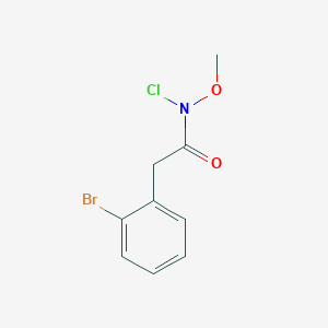 molecular formula C9H9BrClNO2 B15429868 2-(2-bromophenyl)-N-chloro-N-methoxyacetamide CAS No. 91523-30-7