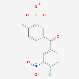 5-(4-Chloro-3-nitrobenzoyl)-2-methylbenzene-1-sulfonic acid