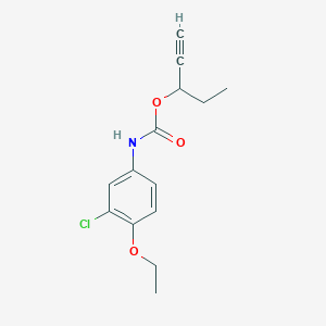 Pent-1-yn-3-yl (3-chloro-4-ethoxyphenyl)carbamate