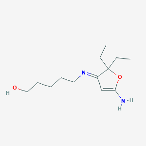 5-[(E)-(5-Amino-2,2-diethylfuran-3(2H)-ylidene)amino]pentan-1-ol