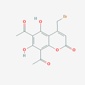 6,8-Diacetyl-4-(bromomethyl)-5,7-dihydroxy-2H-1-benzopyran-2-one