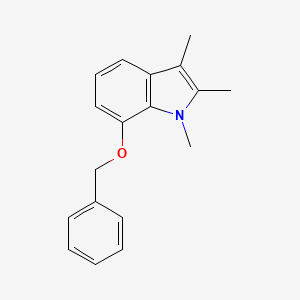 molecular formula C18H19NO B15430381 7-(Benzyloxy)-1,2,3-trimethyl-1H-indole CAS No. 89732-07-0