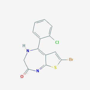 B154305 7-Bromo-5-(2-chlorophenyl)-1,3-dihydro-2H-thieno(2,3-e)(1,4)diazepin-2-one CAS No. 40017-65-0
