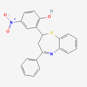 4-Nitro-2-(4-phenyl-2,3-dihydro-1,5-benzothiazepin-2-yl)phenol