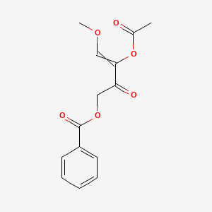 3-(Acetyloxy)-4-methoxy-2-oxobut-3-en-1-yl benzoate