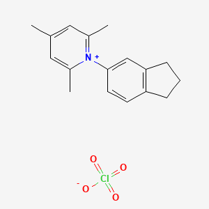 1-(2,3-Dihydro-1H-inden-5-yl)-2,4,6-trimethylpyridin-1-ium perchlorate