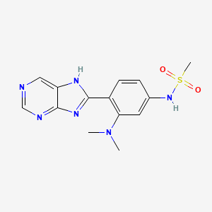 N-[3-(Dimethylamino)-4-(7H-purin-8-yl)phenyl]methanesulfonamide