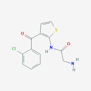 molecular formula C13H11ClN2O2S B154316 2-氨基-N-[3-(2-氯苯甲酰)噻吩-2-基]乙酰胺 CAS No. 36811-56-0
