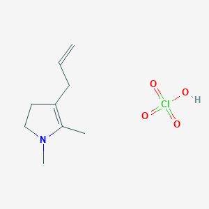 1,5-Dimethyl-4-prop-2-enyl-2,3-dihydropyrrole;perchloric acid