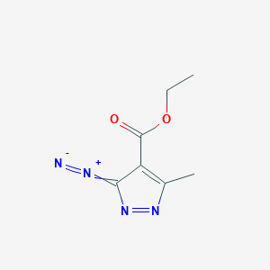 (3-Diazonio-5-methyl-4H-pyrazol-4-ylidene)(ethoxy)methanolate