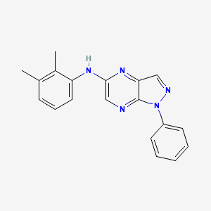 molecular formula C19H17N5 B15431789 N-(2,3-Dimethylphenyl)-1-phenyl-1H-pyrazolo[3,4-b]pyrazin-5-amine CAS No. 87594-94-3