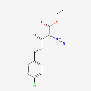 1-(4-Chlorophenyl)-4-diazonio-5-ethoxy-5-oxopenta-1,3-dien-3-olate